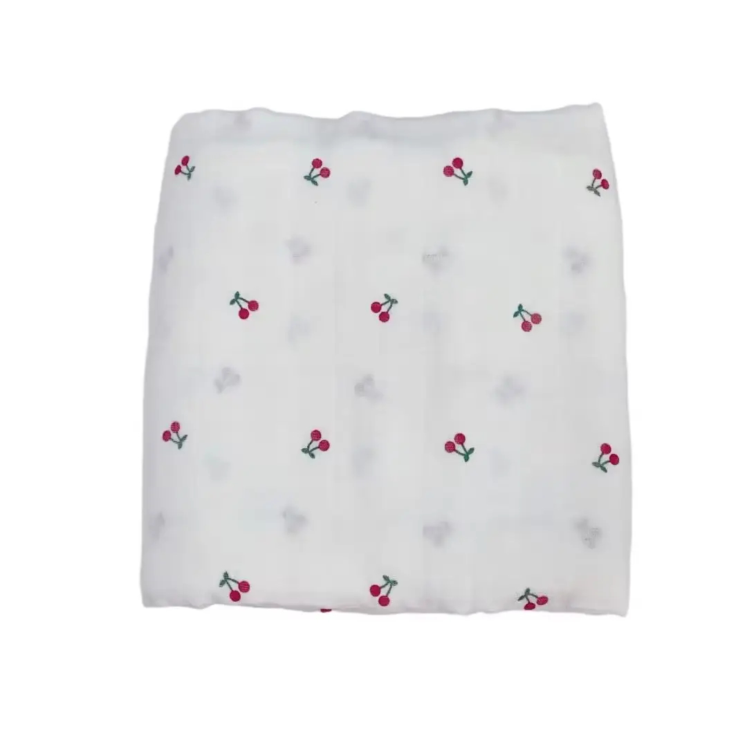 Baby Swaddle Blanket Bamboo Cotton Double Layer Floral — feature 31