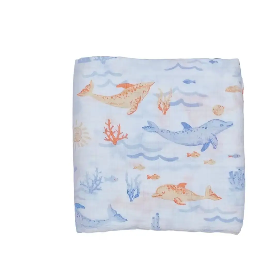 Baby Swaddle Blanket Bamboo Cotton Double Layer Floral — feature 30