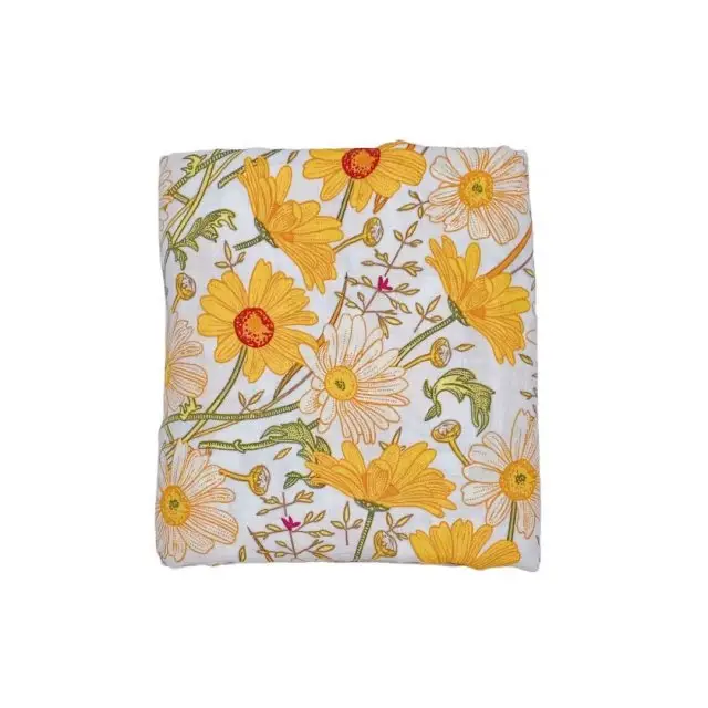 Baby Swaddle Blanket Bamboo Cotton Double Layer Floral - Image 9