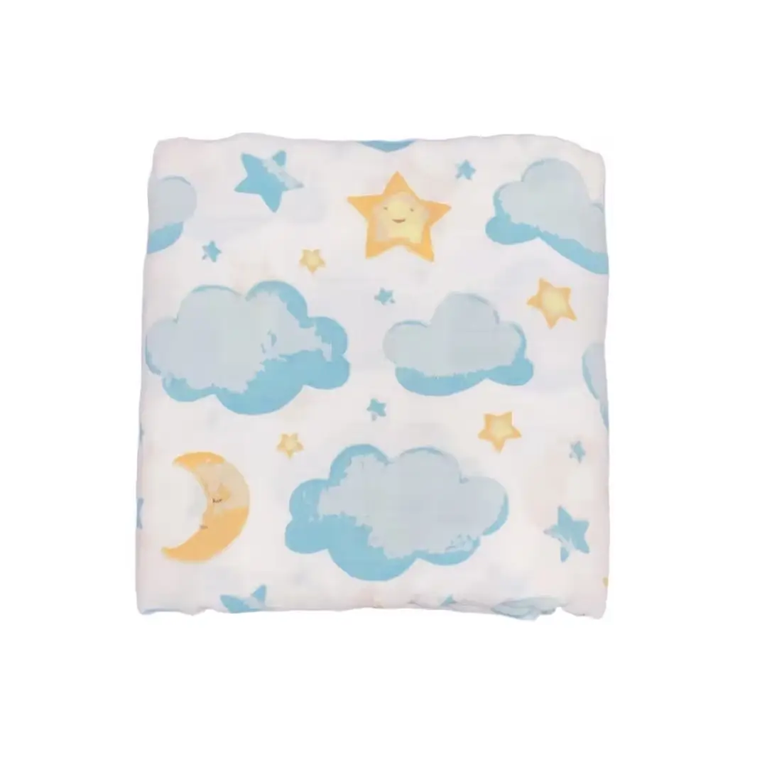 Baby Swaddle Blanket Bamboo Cotton Double Layer Floral - Image 10