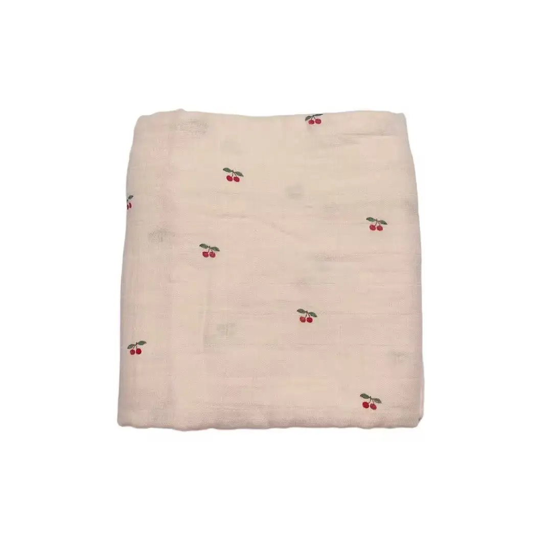 Baby Swaddle Blanket Bamboo Cotton Double Layer Floral - Image 14