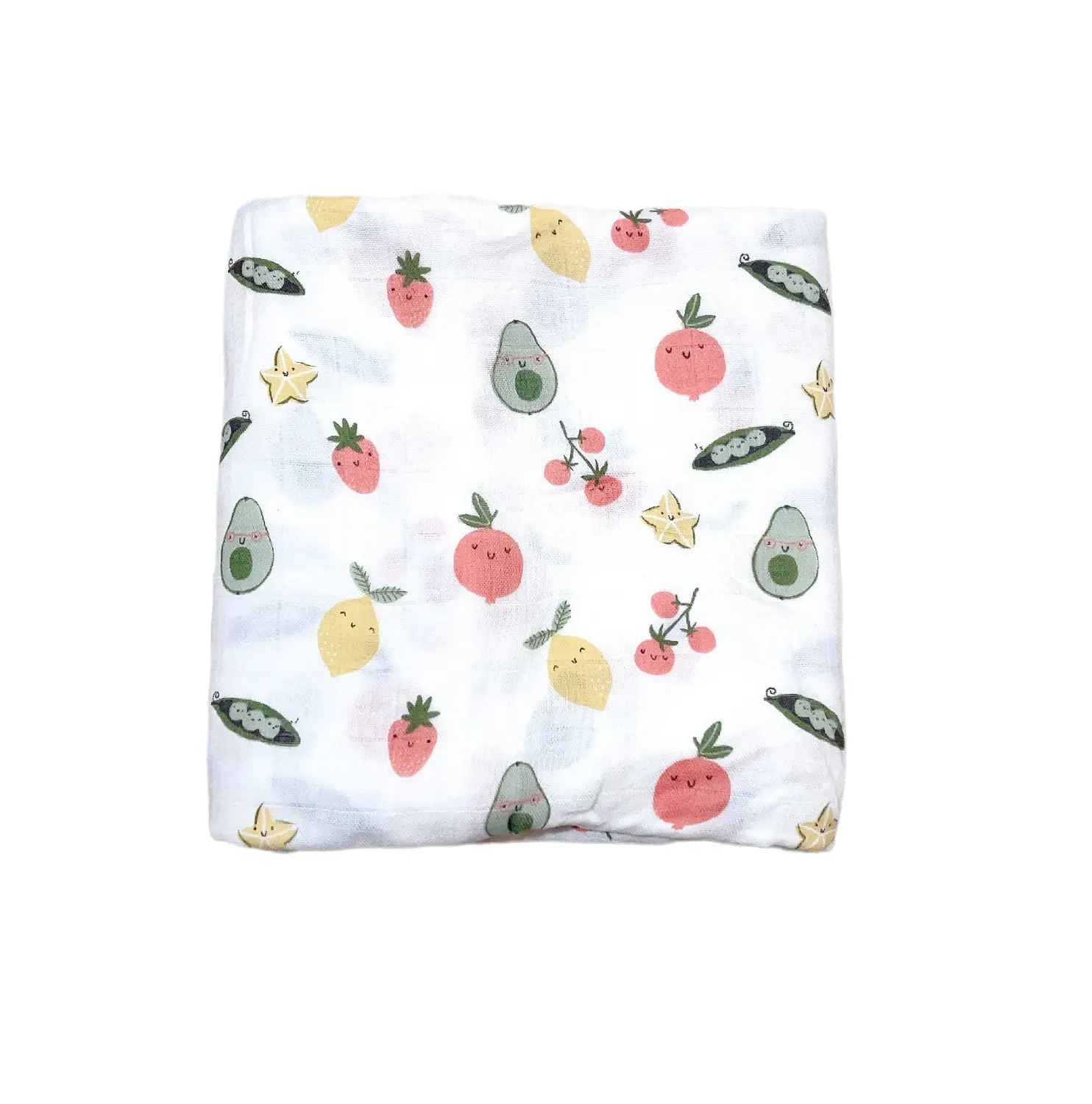 Baby Swaddle Blanket Bamboo Cotton Double Layer Floral - Image 3