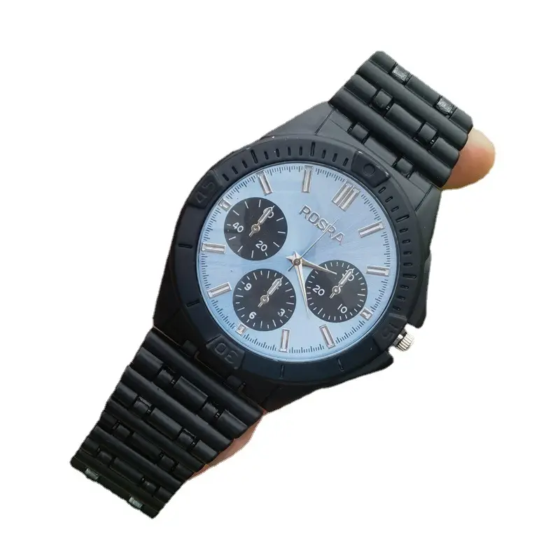 Men's Quartz Steel Band Chronograph Watch Gold Silver - Image 9