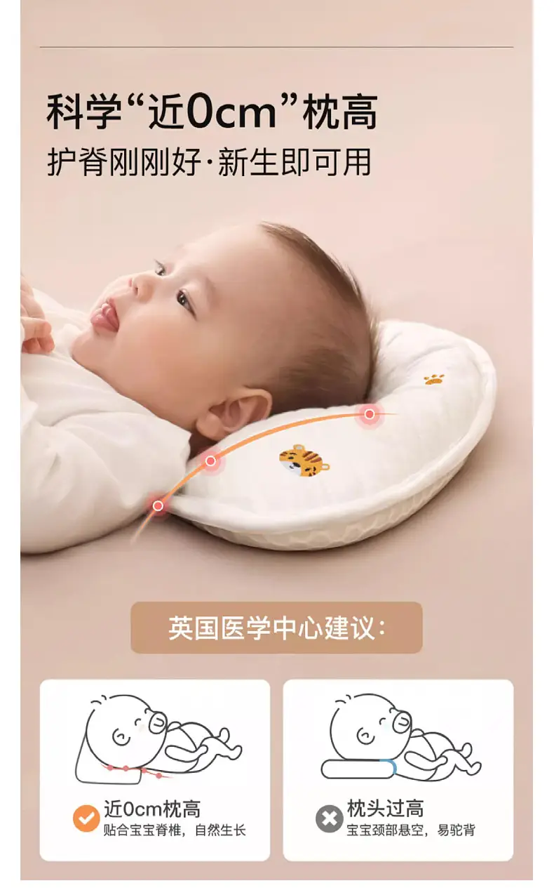 Newborn Pillow 0-6M Baby Cloud Sheet Sweat Absorbent — feature 7