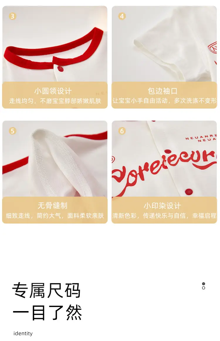 Baby Jumpsuit White Red Embroidered Summer Outfit — feature 10