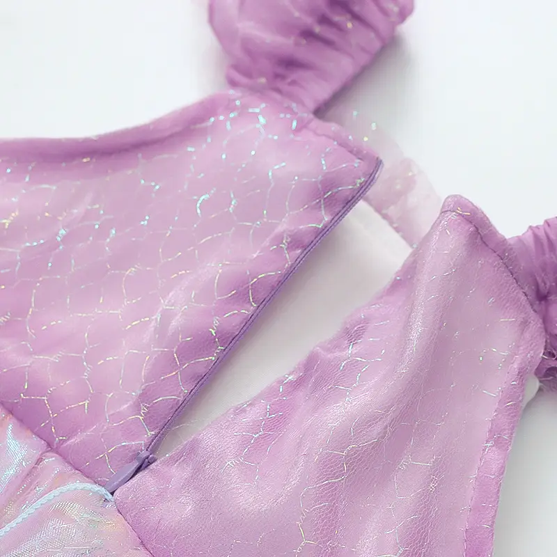 Mermaid Dress Purple Sequined Fishtail Slim Fit — feature 4