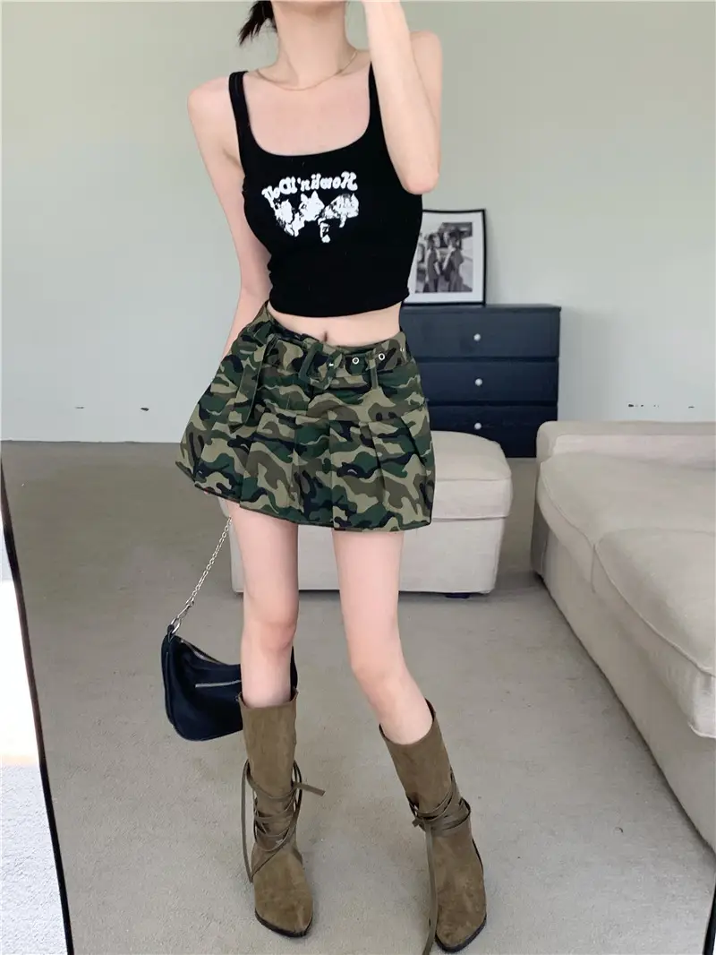 Red Sleeveless Camisole Women Summer Slim Fit Printed — feature 40