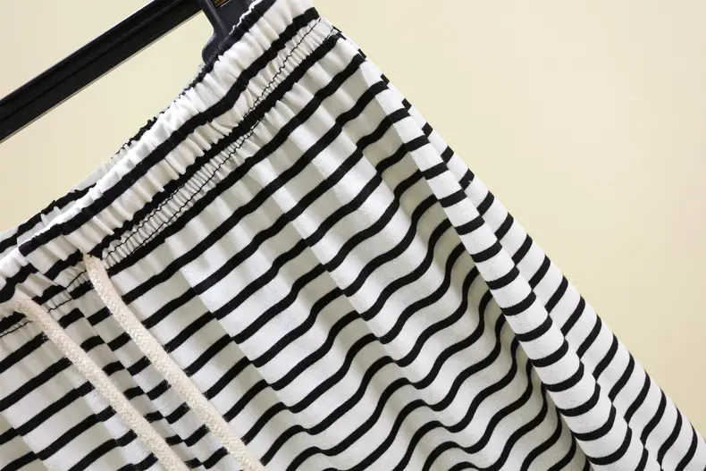 Women Striped Drawstring Shorts Summer Casual Wear — feature 15