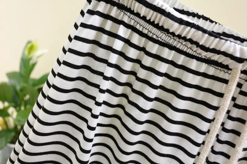 Women Striped Drawstring Shorts Summer Casual Wear — feature 16