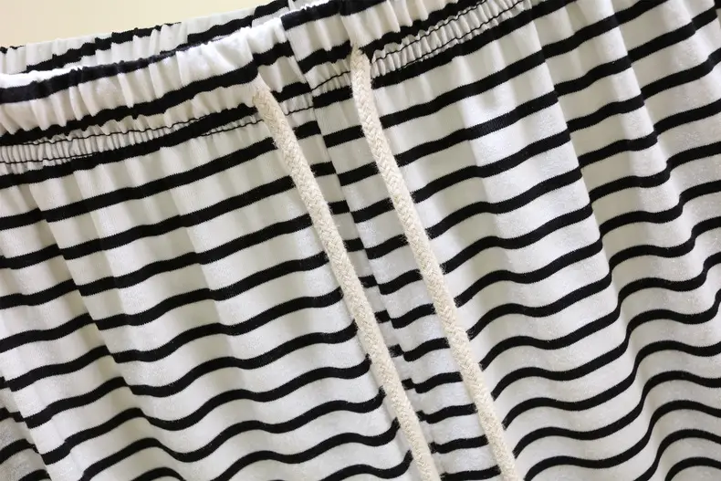Women Striped Drawstring Shorts Summer Casual Wear — feature 17