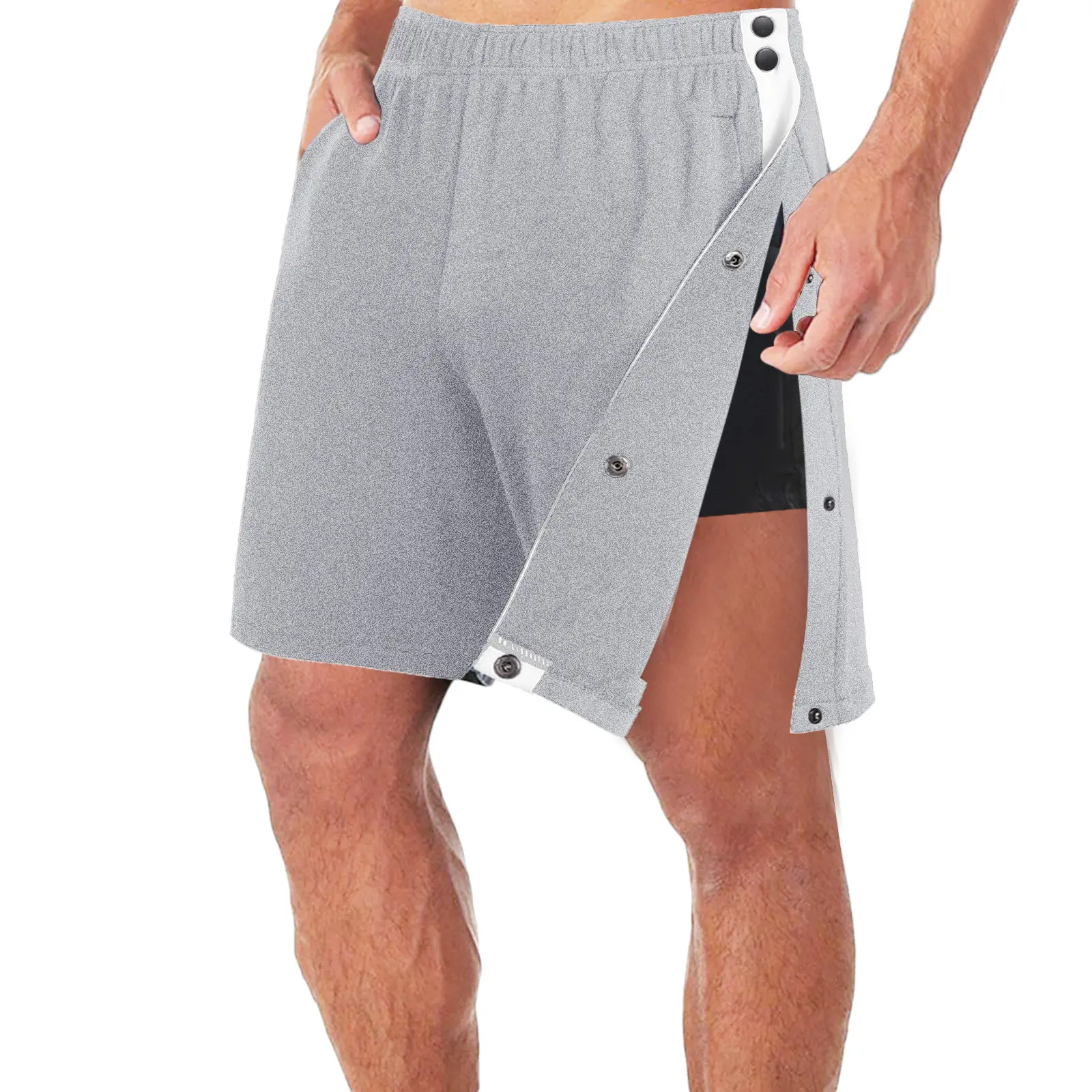 Men's Black Full Breasted Shorts Basketball Training Pants - Image 9