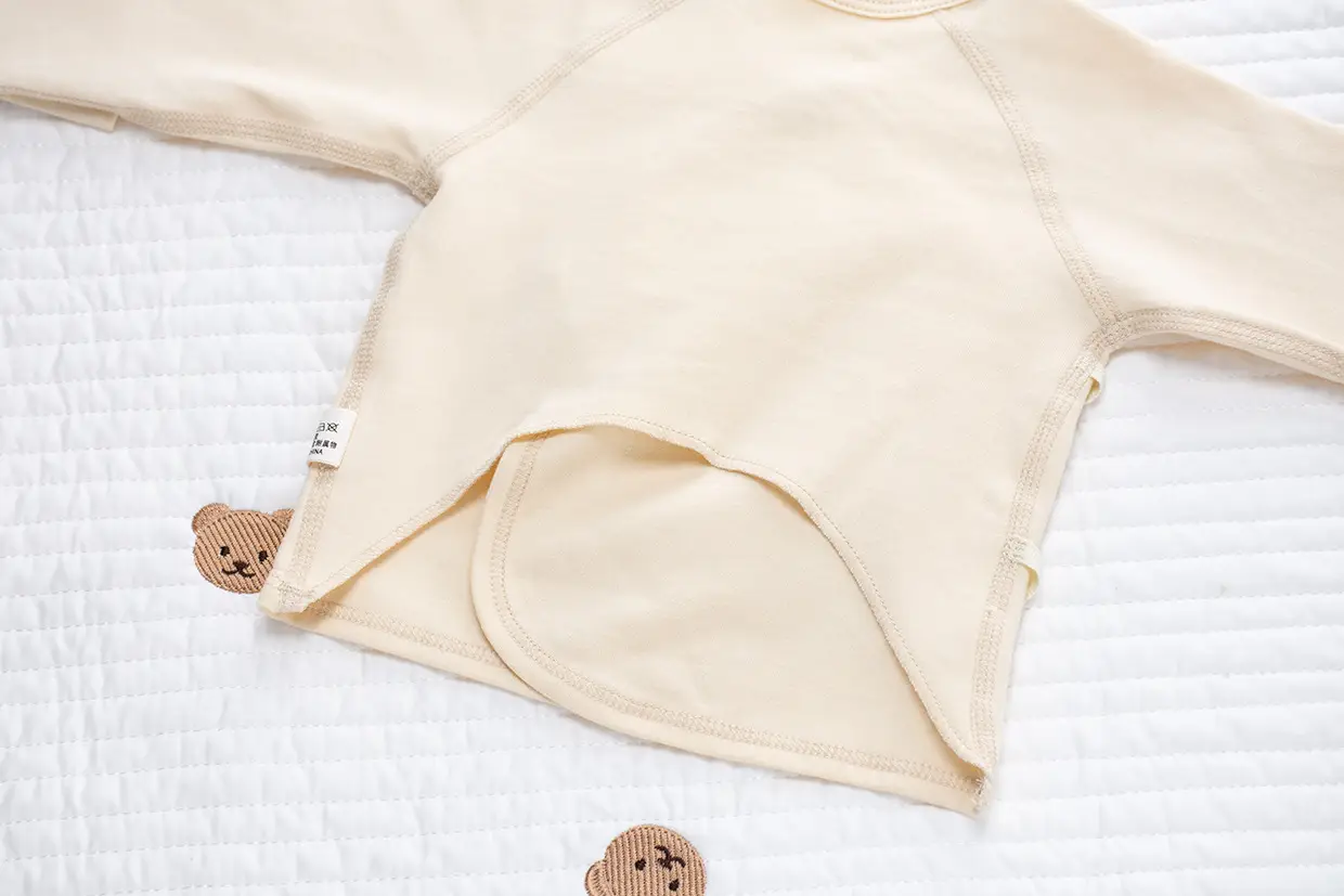 Newborn Backless Baby Shirt Monks Style Pure Cotton — feature 10