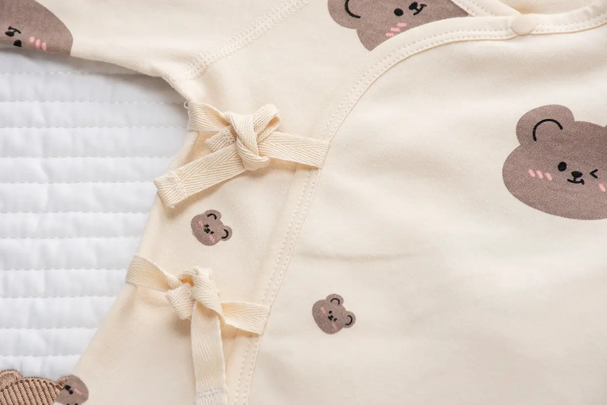 Newborn Backless Baby Shirt Monks Style Pure Cotton — feature 13