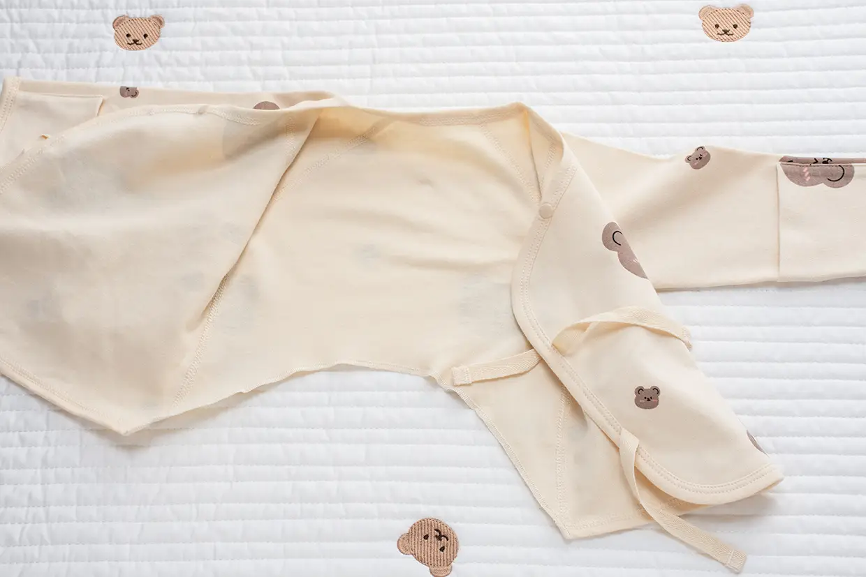 Newborn Backless Baby Shirt Monks Style Pure Cotton — feature 19