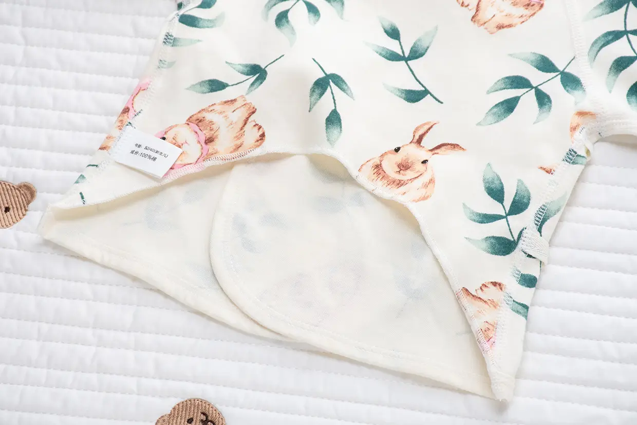 Newborn Backless Baby Shirt Monks Style Pure Cotton — feature 37