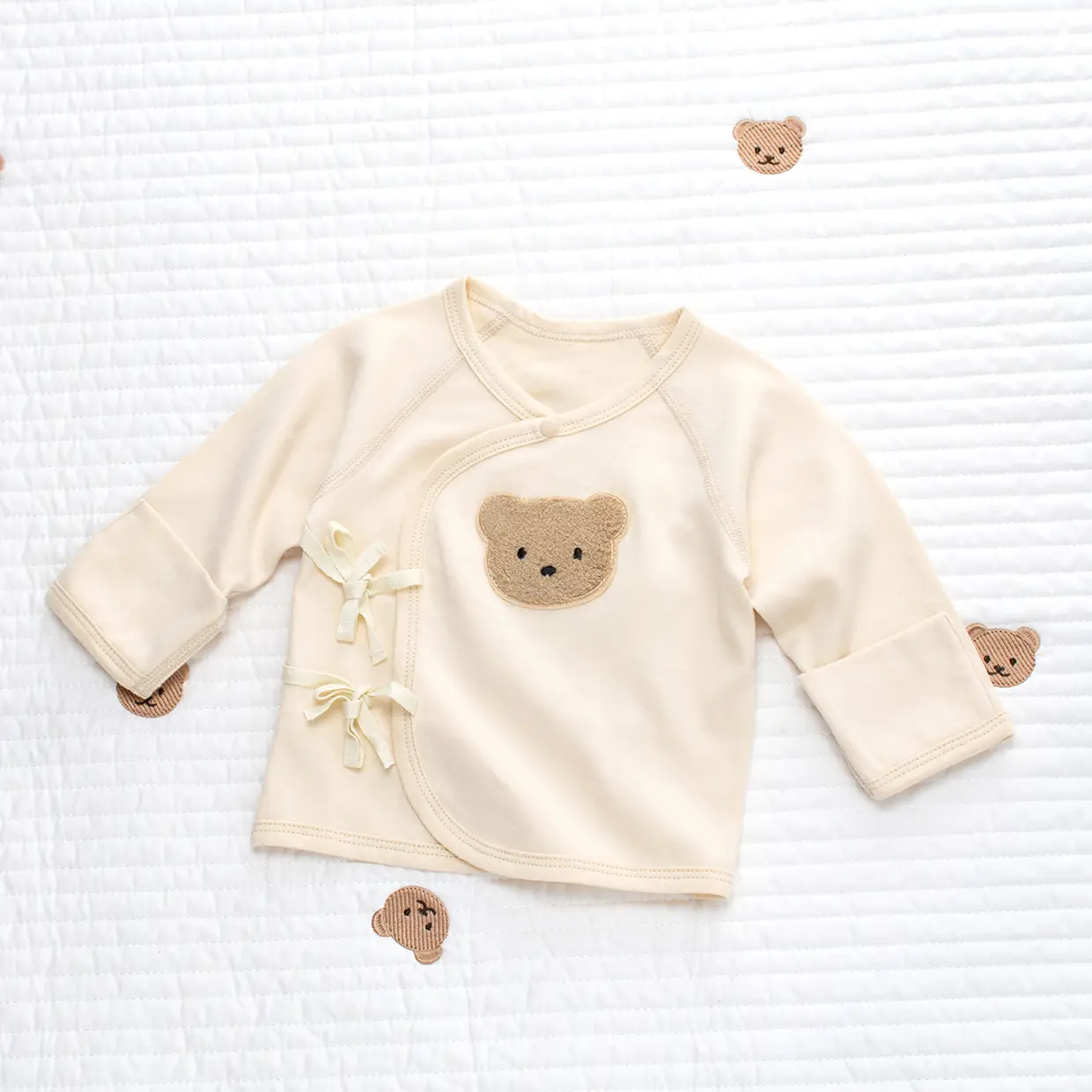 Newborn Backless Baby Shirt Monks Style Pure Cotton — feature 4