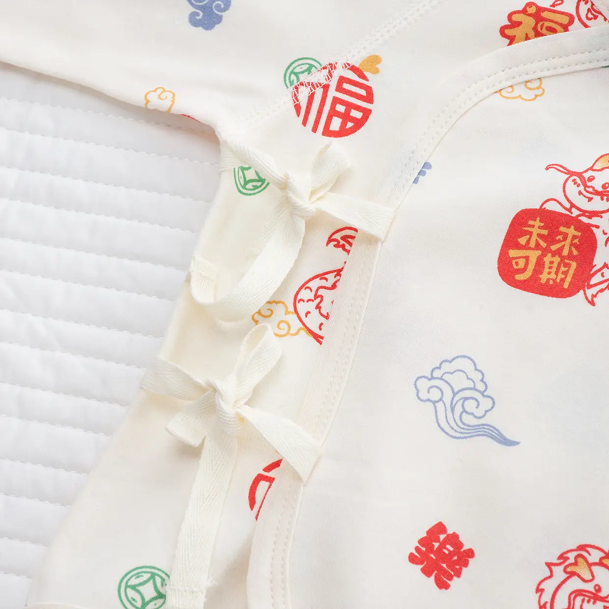 Newborn Backless Baby Shirt Monks Style Pure Cotton — feature 46
