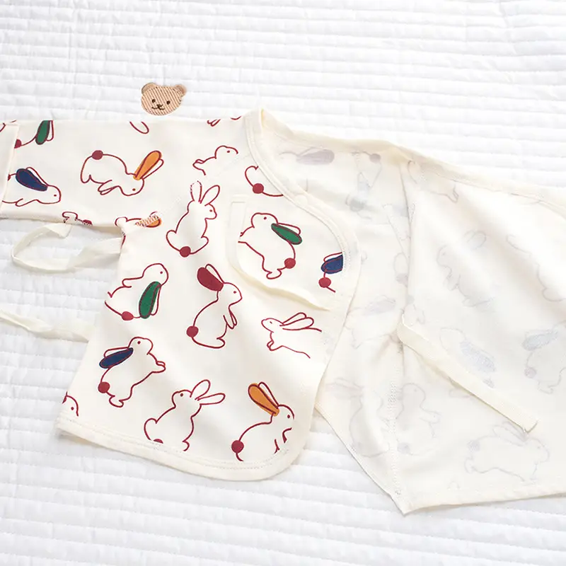Newborn Backless Baby Shirt Monks Style Pure Cotton — feature 49