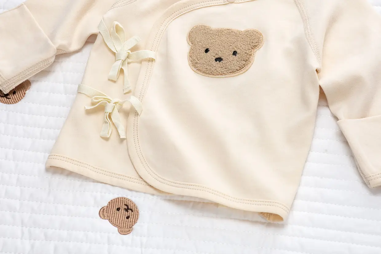 Newborn Backless Baby Shirt Monks Style Pure Cotton — feature 9