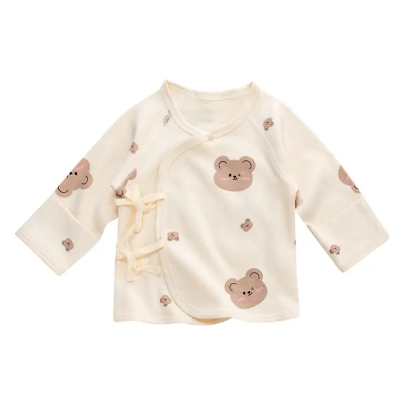 Newborn Backless Baby Shirt Monks Style Pure Cotton - Image 2