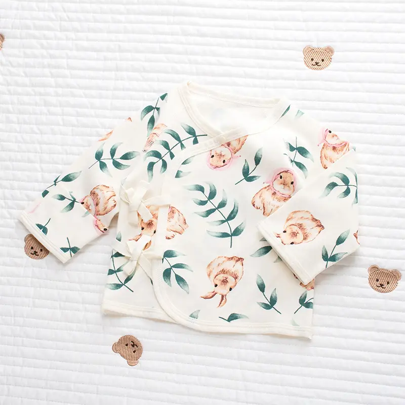 Newborn Backless Baby Shirt Monks Style Pure Cotton - Image 5