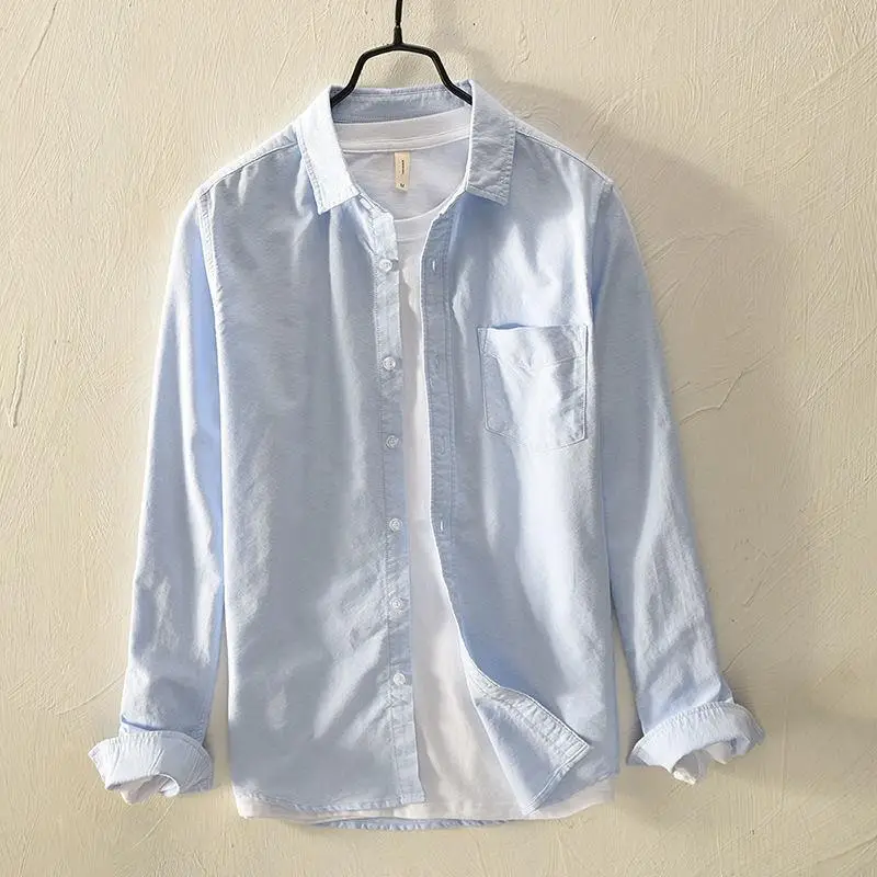 Men's Black Slim Fit Oxford Shirt Large - Image 3