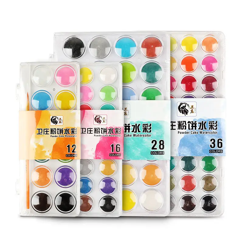 Wholesale 28 Colors 36 Colors Solid Watercolor Transparent Solid Watercolor Set Kidsren's Painting Sketching Paint
