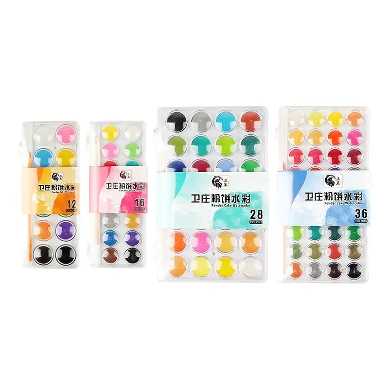 Wholesale 28 Colors 36 Colors Solid Watercolor Transparent Solid Watercolor Set Kidsren's Painting Sketching Paint