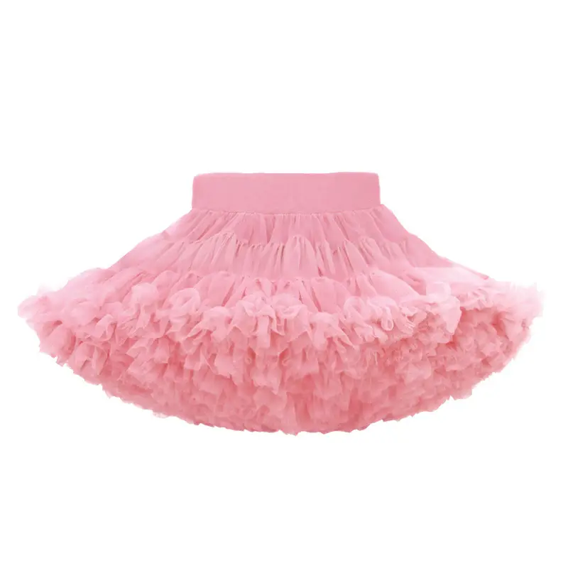 Girls Puffy Tutu Skirt Set White Pink