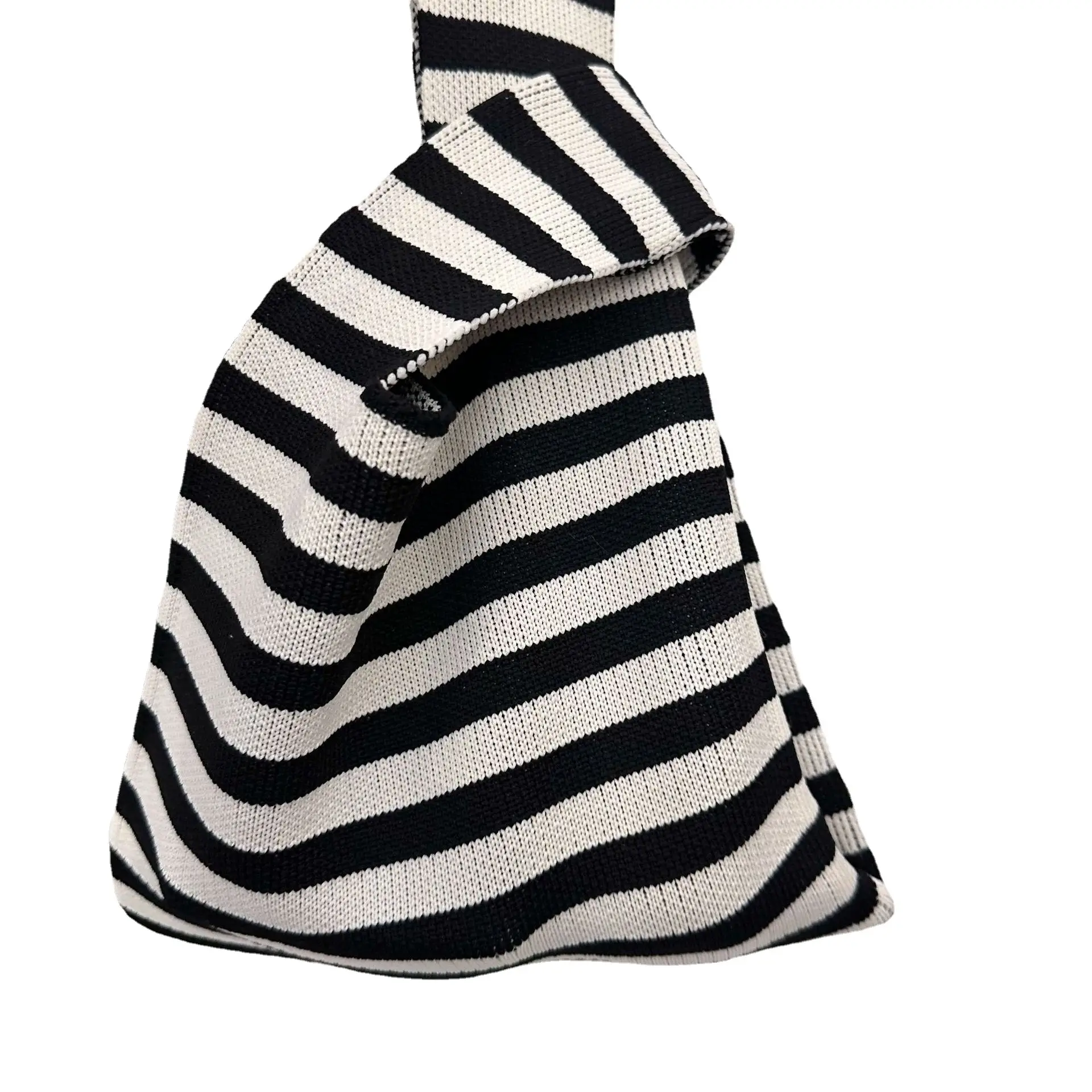 Women's Red Blue Knitted Tote Bag Large Capacity - Image 15