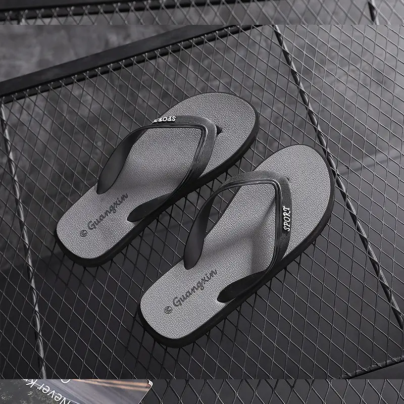 2024 Men's Black Flat Thong Sandals — feature 10