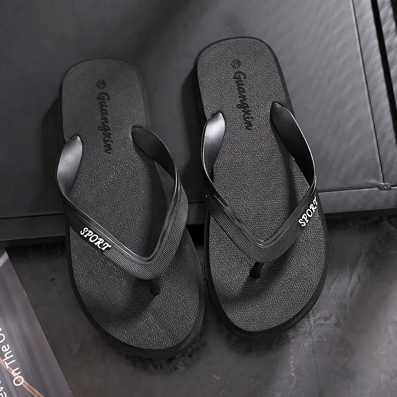 2024 Men's Black Flat Thong Sandals — feature 13