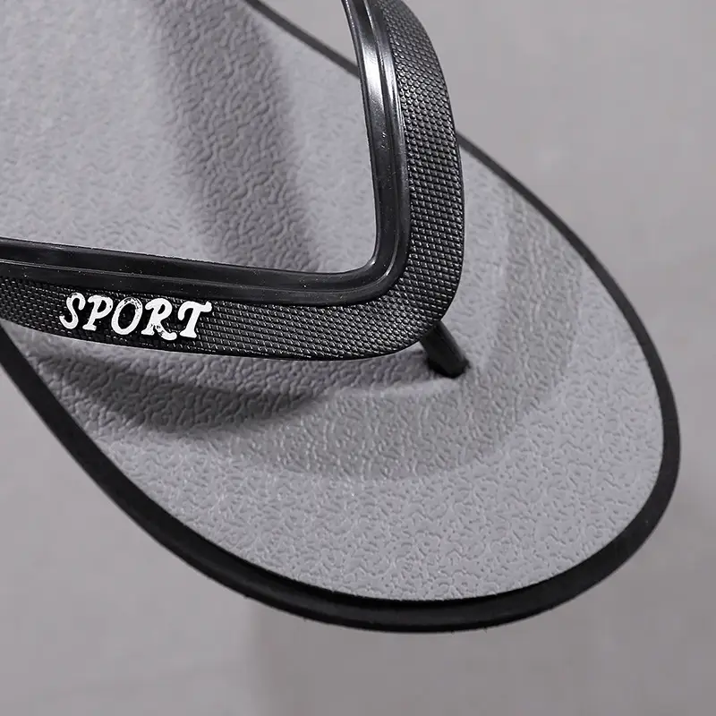 2024 Men's Black Flat Thong Sandals — feature 16