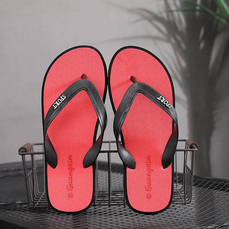 2024 Men's Black Flat Thong Sandals — feature 3
