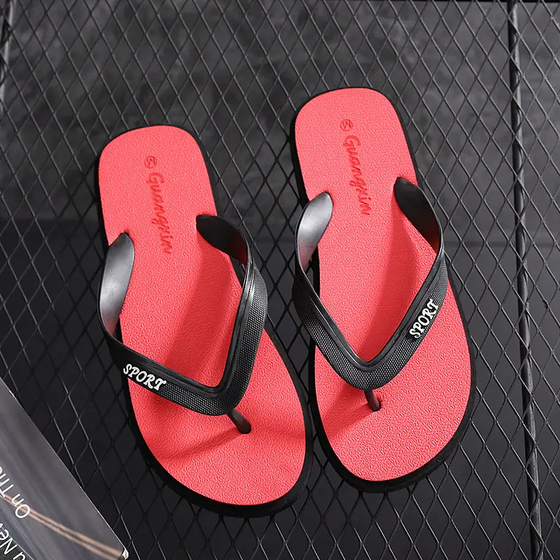 2024 Men's Black Flat Thong Sandals — feature 4