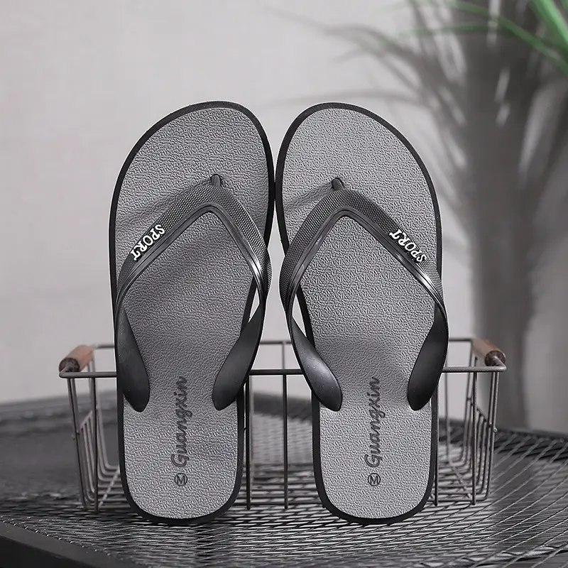 2024 Men's Black Flat Thong Sandals — feature 7