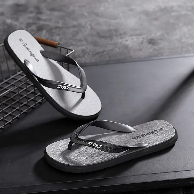 2024 Men's Black Flat Thong Sandals — feature 8