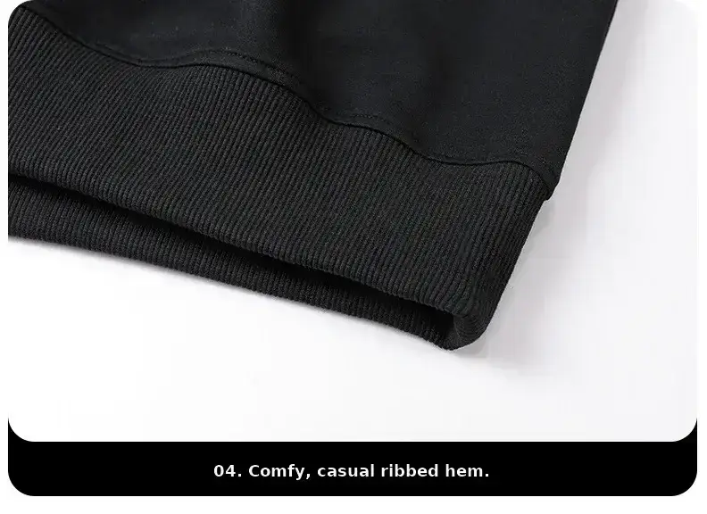 Men LS Casual Sweatshirt Set Blue Black Loose Fit — feature 15