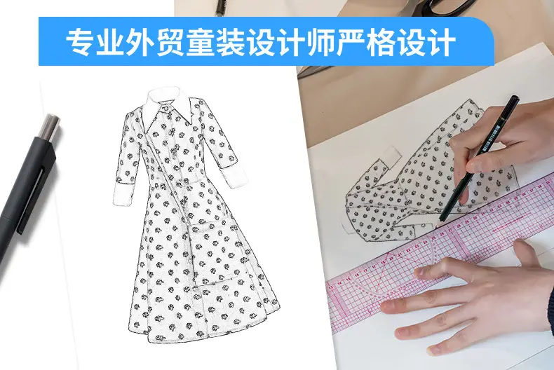 Black Printed Cosplay Dress for Girls Wednesday School Uniform — feature 12