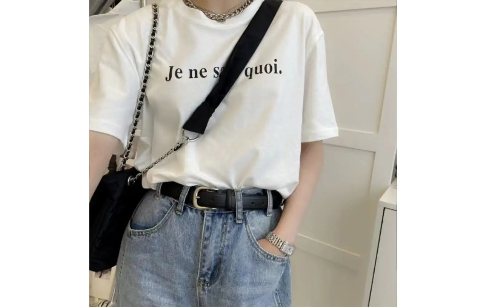 Women's Tanned Leather Belt Retro Style Black — feature 11