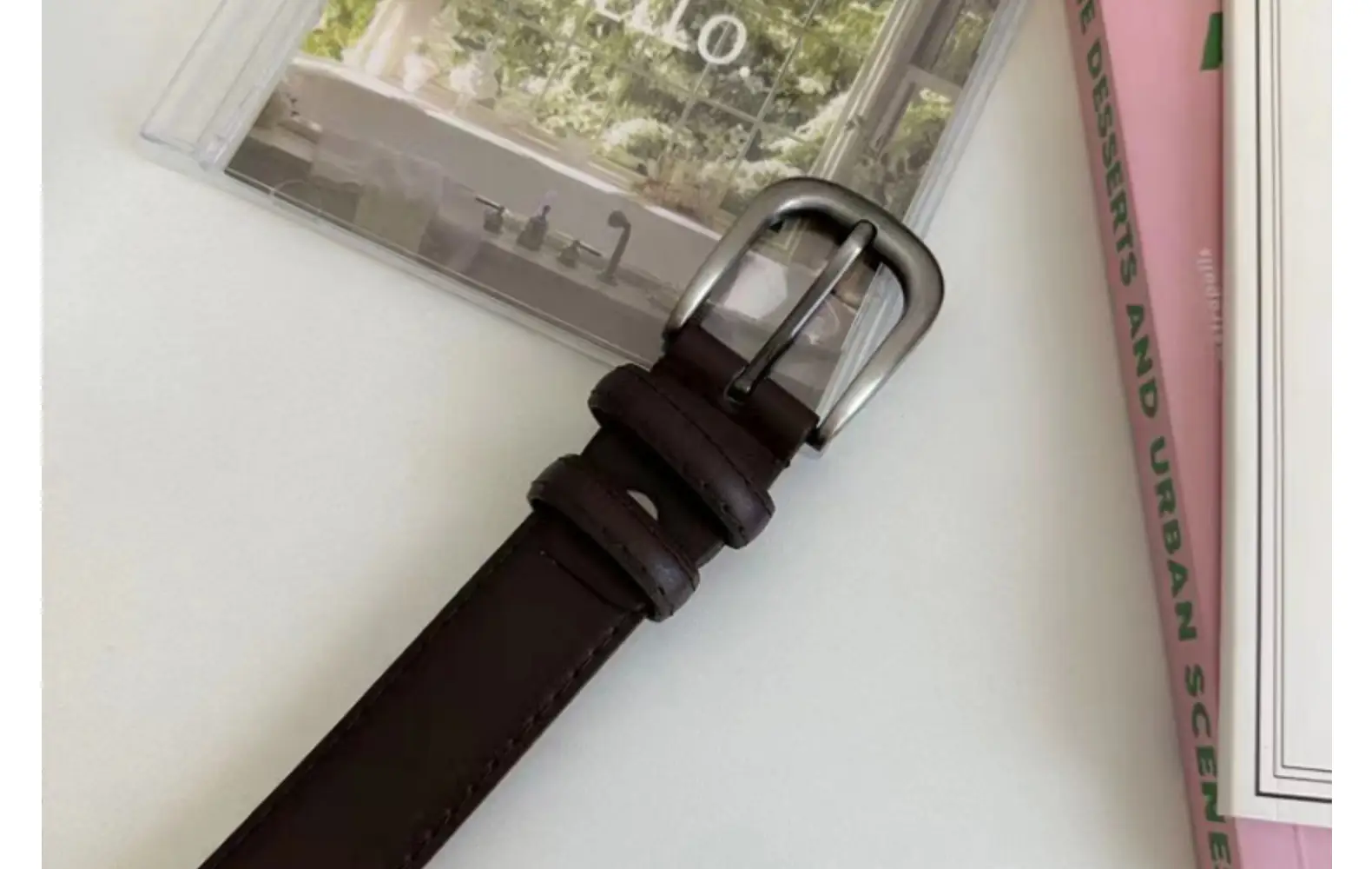 Women's Tanned Leather Belt Retro Style Black — feature 23