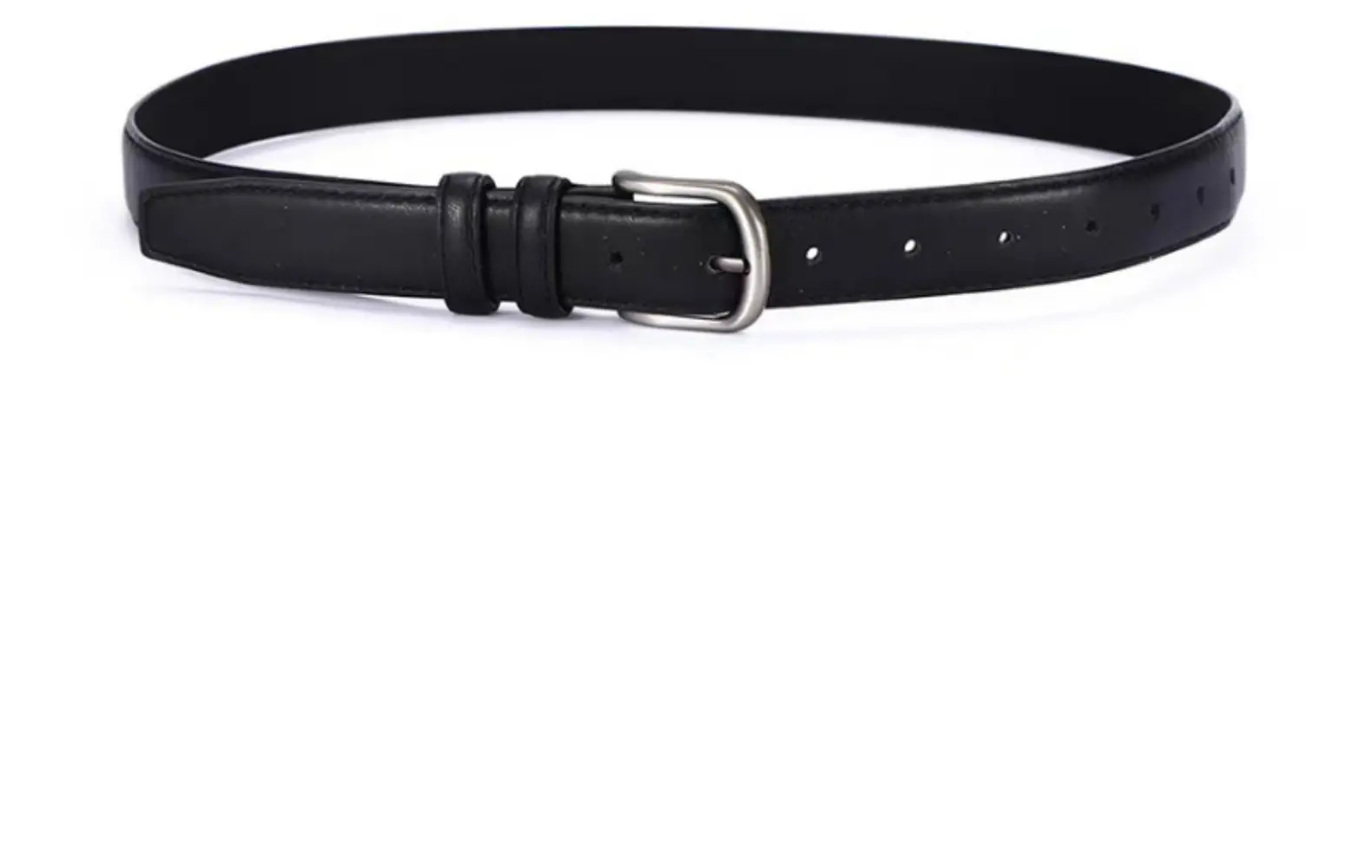 Women's Tanned Leather Belt Retro Style Black — feature 28