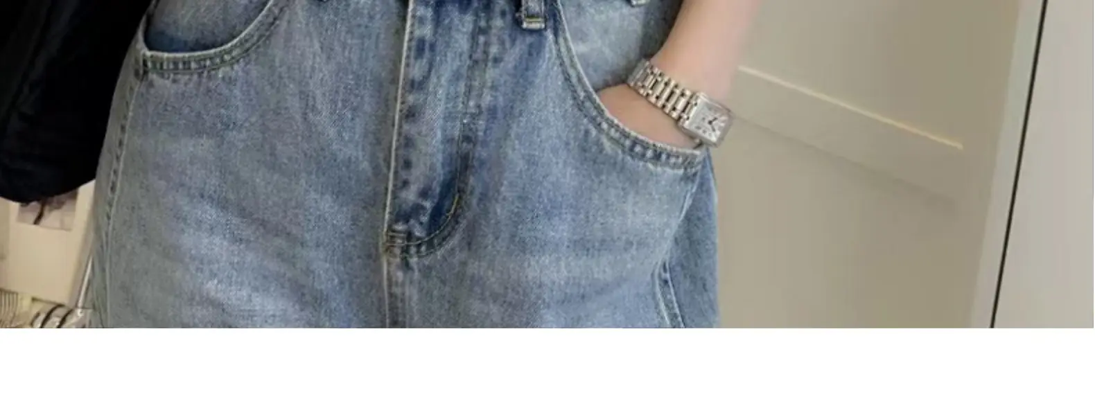 Women's Tanned Leather Belt Retro Style Black — feature 3
