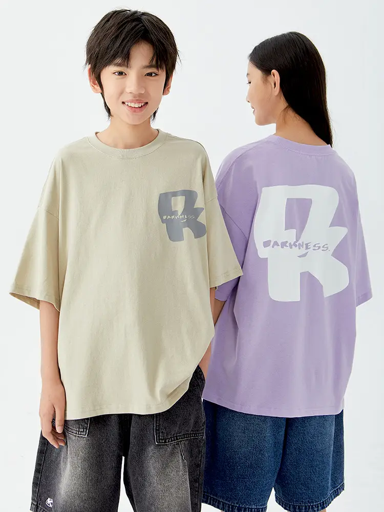 DK Kids Pure Cotton T-Shirt Beige Back Print - Image 3