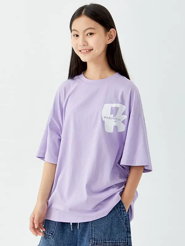 DK Kids Pure Cotton T-Shirt Beige Back Print - Image 4