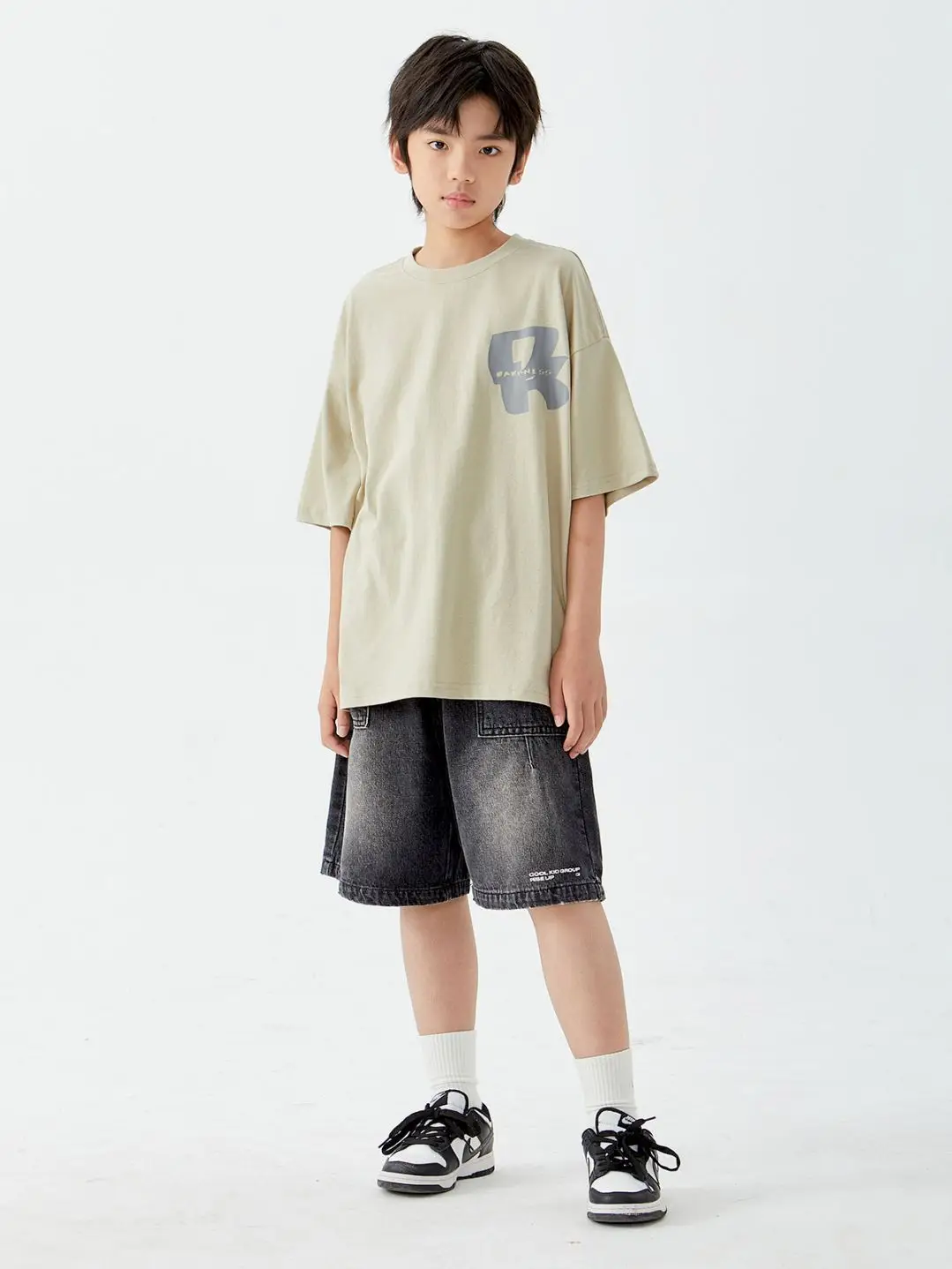 DK Kids Pure Cotton T-Shirt Beige Back Print - Image 6