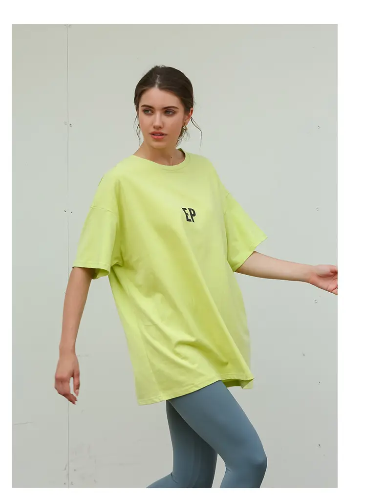 White Loose Fit T-Shirt for Women & Boys Casual Yoga Wear — feature 11