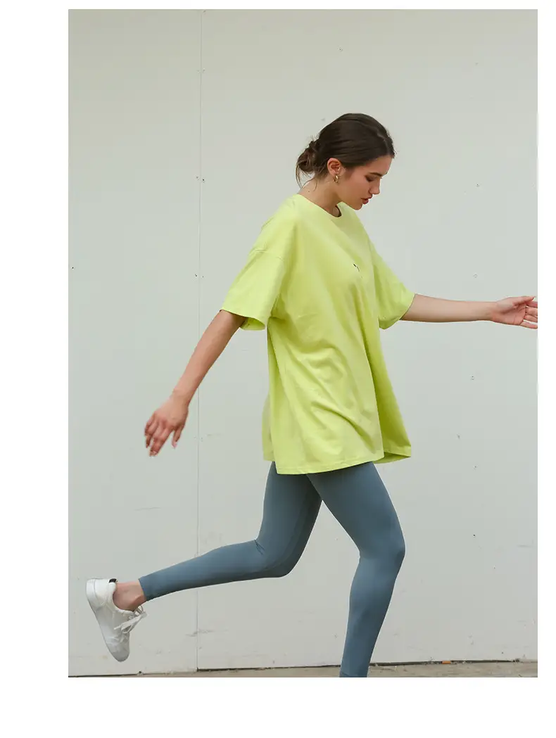 White Loose Fit T-Shirt for Women & Boys Casual Yoga Wear — feature 12