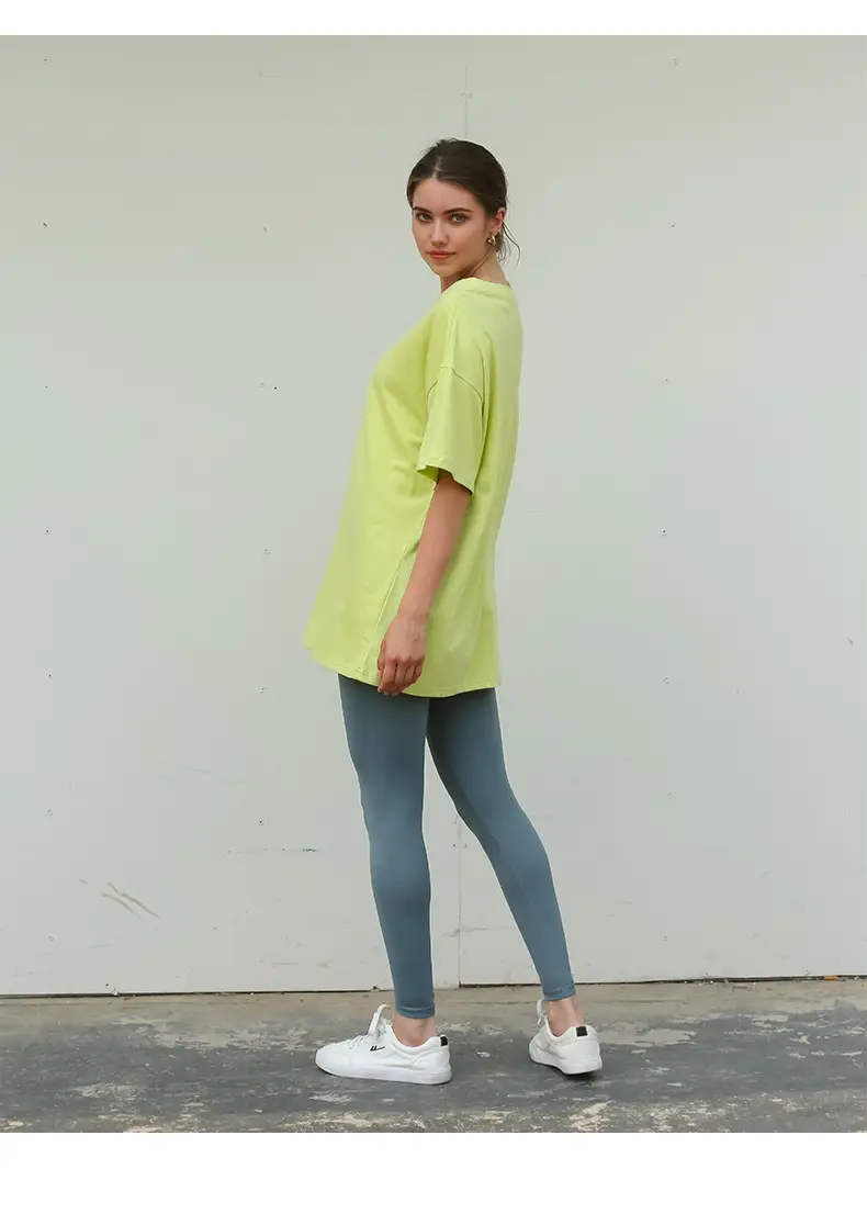White Loose Fit T-Shirt for Women & Boys Casual Yoga Wear — feature 14