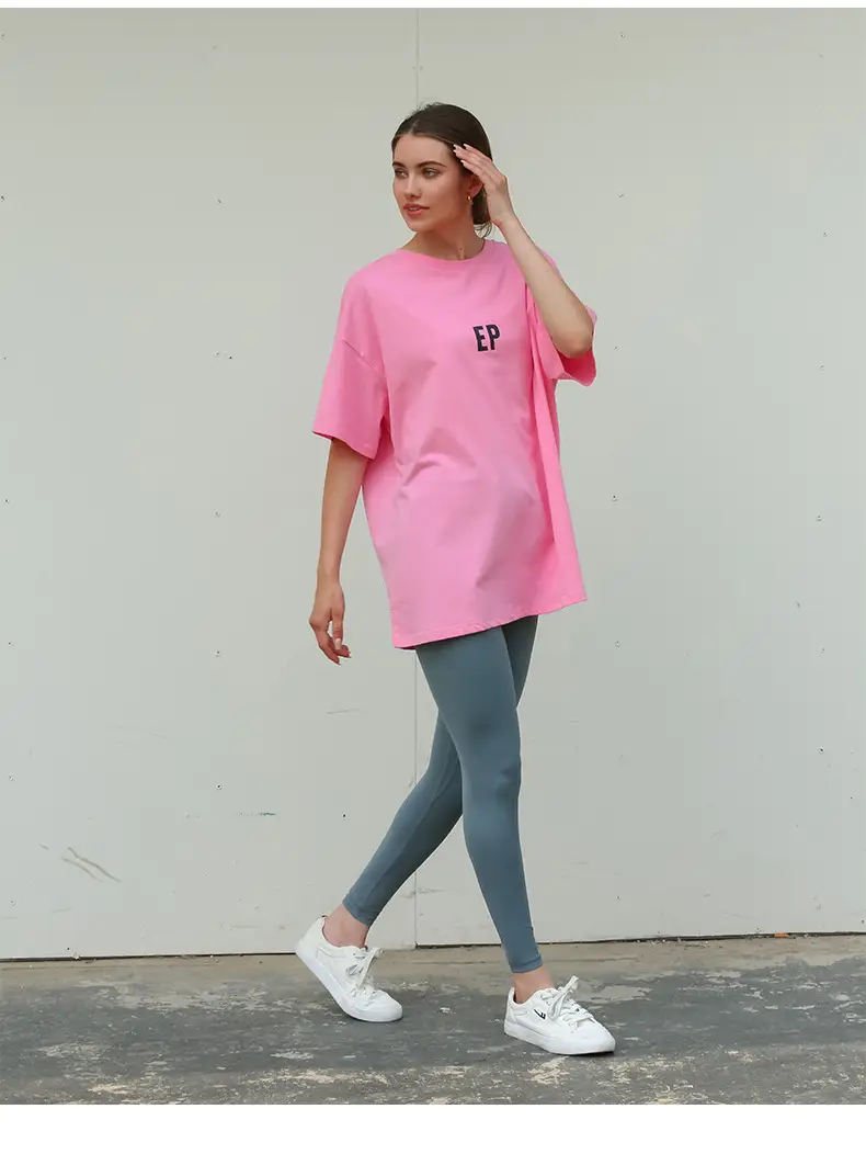 White Loose Fit T-Shirt for Women & Boys Casual Yoga Wear — feature 23